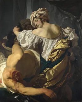 Liss Prints: Judith in the Tent of Holofernes, c. 1622. Artist: Liss, Johann (1597-1631)