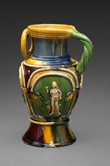 Adam And Eve Collection: Jug with Adam and Eve, Nuremberg, c. 1550. Creator: Paul Preuning