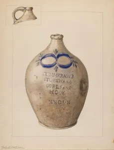 Delasser Yolande Prints: Jug, c. 1937. Creator: Yolande Delasser