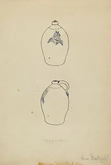 Slip Decoration Prints: Jug, c. 1939. Creator: Anne Nemtzoff