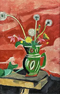 Jug with Flowers, 1911-1912. Creator: Rozanova, Olga Vladimirovna (1886-1918)