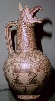Jug with a griffin-head spout, Greek, c675-c650 BC