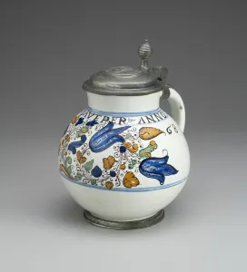 Faience Gallery: Jug, Hungary, 1668. Creator: Unknown