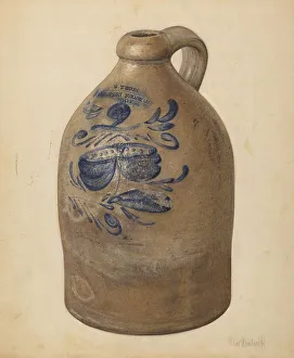 Slip Decoration Prints: Jug, probably 1938. Creator: Anne Nemtzoff