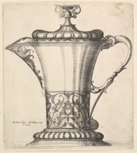 Jug with wide spout, 1645. Creator: Wenceslaus Hollar