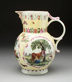 Worcestershire Prints: Jug, Worcester, c. 1765. Creator: Royal Worcester