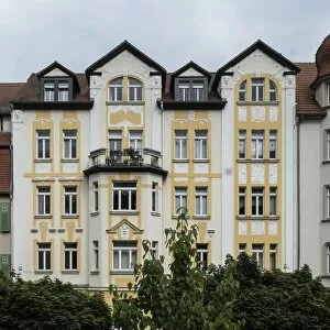 Apartment Block Collection: Jugendstil apartment building, Am Planetarium, Jena, Germany, 2018. Artist: Alan John Ainsworth