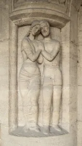 Thuringia Gallery: Jugentil Door carving, Department of Philosophy, Jena University, Jena, Germany, 2018