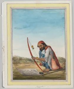 Company School Prints: Juggler, c. 1840. Creator: Unknown