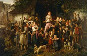 Fool Gallery: The juggler: a village fair, 1873. Artist: Beinke, Fritz (1842-1907)
