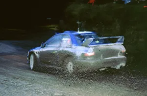 Rally Race Prints: Juha Kankkunen, 1999 Subaru Impreza, WRC Network Q Rally