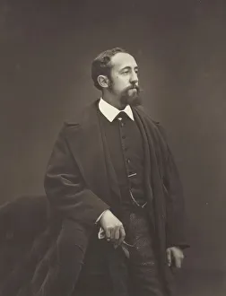 Woodburytype Collection: Jules Claretie, c. 1876. Creator: Etienne Carjat