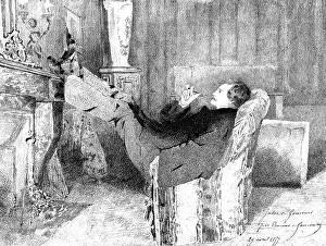 Feet Up Prints: Jules De Concourt, 1857. Artist: Edmond De Concourt