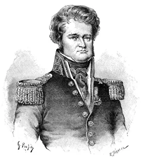 Naval Prints: Jules Dumont d Urville, French explorer and naval officer, 1898. Artist: Gustave Demoulin