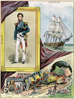 Jules Dumont d'Urville, French explorer and naval officer, 1898. Artist: Gilbert