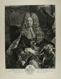 Edelinck G And Xe9 Prints: Jules Hardouin Mansart, 1704. Creator: Gerard Edelinck