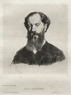 Late 19th Early 20th Century Prints: Jules Jacquemart, 1876. Creator: Marcellin Gilbert Desboutin (French, 1823-1902)