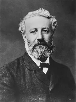 Science Fiction Prints: Jules Verne, French adventure and science fiction author, late 19th century