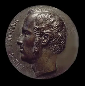 Chopin Gallery: Julian Fontana (1810-1869), Bronze medal, 1843