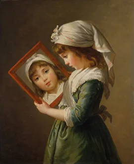 Mirror Prints: Julie Le Brun (1780-1819) Looking in a Mirror