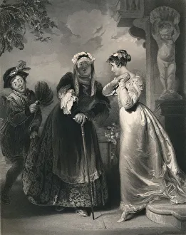 Juliet and the Nurse (Romeo & Juliet), c1870. Artist: Samuel Sangster Juliet and the Nurse (Romeo & Juliet), c1870. Artist: Samuel Sangster