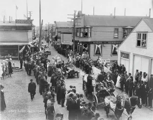 Alaska Prints: July 4th parade, 1915. Creator: Unknown