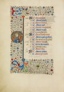 Lotion Prints: July Calendar Page: Mary Magdalene; Book of Hours