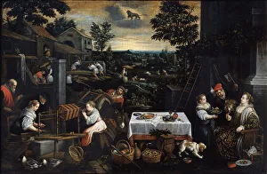 July (from the series The Seasons ), late 16th or early 17th century. Artist: Leandro Bassano