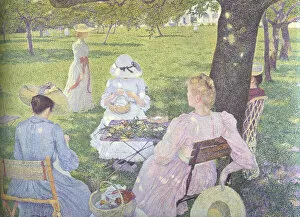 Divisionism Gallery: In July - before noon or The orchard, 1890
