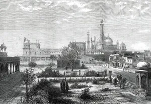 Sandstone Prints: The Jumna Musjid, Delhi, 1876. Creator: Unknown