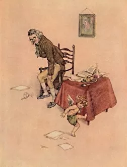 Andersen Collection: He Jumped Down From The Old Mans Lap And Danced Around Him On The Floor, c1930