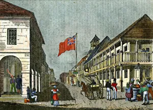 King Street Prints: Junction of Harbour Street and King Street, Kingston, Jamaica, c1835