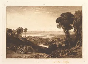 Turner Prints: Junction of Severn and Wye (Liber Studiorum, part VI, plate 28), June 1811