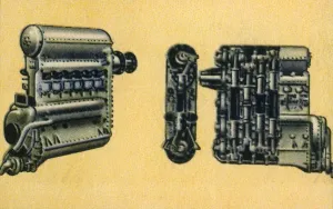 Junkers Prints: Junkers 700-800 horse power diesel aircraft engine, 1932. Creator: Unknown