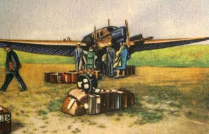 Suitcase Prints: Junkers G 24 L passenger plane, 1920s, (1932). Creator: Unknown