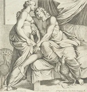 Juno Prints: Juno and Jupiter, 1657. Creators: Carlo Cesi, Annibale Carracci