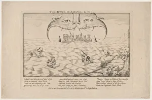 Cats Collection: The Junto in a Bowl Dish, February 11, 1781. February 11, 1781. Creator: Anon