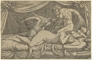 Jupiter Prints: Jupiter and Antiope, ca. 1540-45. Creator: Leon Davent