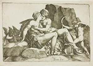 Jupiter and Callisto, 1560/70. Creators: Domenico Vito, Francesco Primaticcio