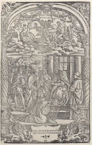 Papal Crown Prints: Jupiter in a Chariot Drawn by Two Peacocks... 1533. Creator: Unknown