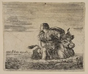 De Saint Sorlin Gallery: Jupiter and Europa, from Game of Mythology (Jeu de la Mythologie), 1644