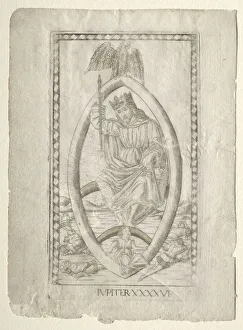 Jupiter (from the Tarocchi, series A: Firmaments of the Universe, #46), before 1467