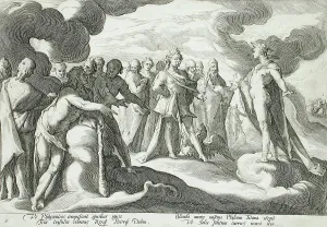Henry Goltzius Prints: Jupiter and the Other Gods Asking Helios to Resume Control of the Chariot