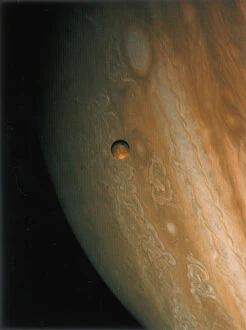 Jupiter Gallery: Jupiter and Io, one of its moons, 1979