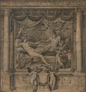 Vaga Prints: Jupiter and Juno: Study for the Furti di Giove Tapestries, ca. 1532-35