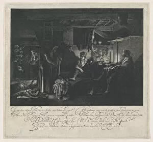 Metamorphoses Gallery: Jupiter and Mercury in the House of Philemon and Baucis, 1612. Creator: Hendrik Goudt