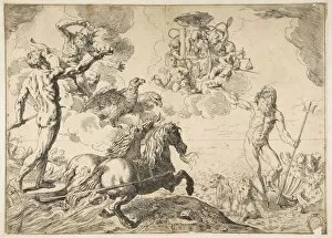 Simone Collection: Jupiter, Neptune, and Pluto offering their crowns to the arms of Cardinal Borghese