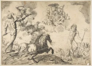 Dedication Prints: Jupiter, Neptune, and Pluto offering their crowns to the arms of Cardinal Borghese