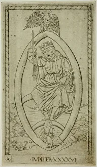 Mantegna Prints: Jupiter, plate 46 from Planets and Spheres, c.1465. Creator: Unknown
