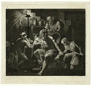 Baucis Prints: Jupiter Visits with Philemon and Bacchus, 1809. Creator: Carl Russ